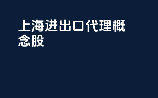 上海进出口代理概念股
