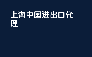 上海中国进出口代理