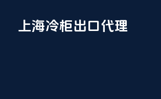 上海冷柜出口代理