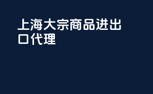 上海大宗商品进出口代理