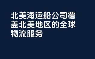 北美海运船公司：覆盖北美地区的全球物流服务