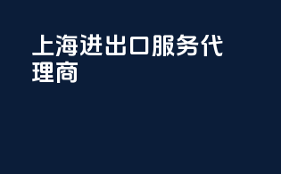 上海进出口服务代理商