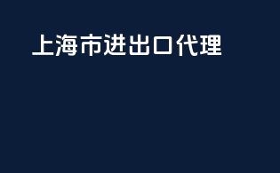 上海市进出口代理