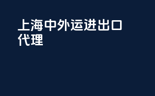 上海中外运 进出口代理