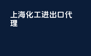 上海化工进出口代理