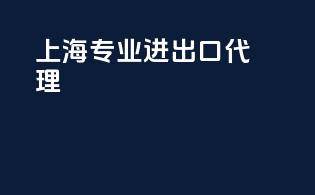 上海专业进出口代理