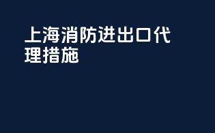 上海消防进出口代理措施