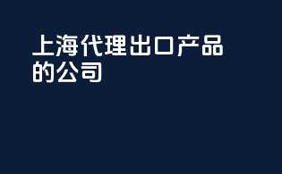 上海代理出口产品的公司