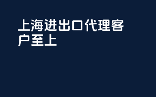 上海进出口代理客户至上