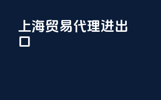 上海贸易代理进出口