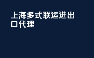 上海多式联运进出口代理