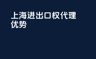 上海进出口权代理优势