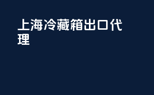 上海冷藏箱出口代理