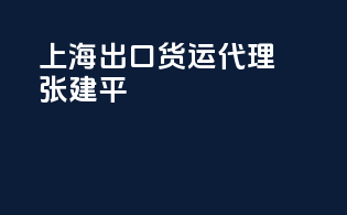 上海出口货运代理张建平