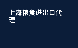 上海粮食进出口代理
