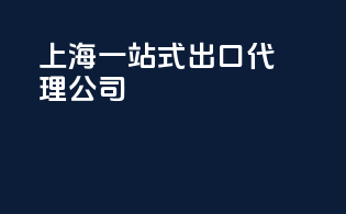 上海一站式出口代理公司