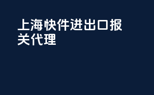 上海快件进出口报关代理