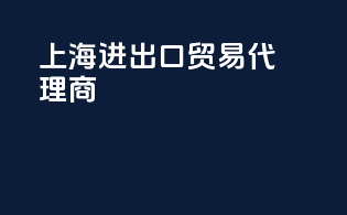 上海进出口贸易代理商
