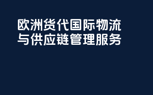 欧洲货代国际物流与供应链管理服务