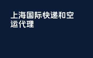 上海国际快递和空运代理