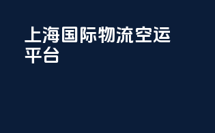 上海国际物流空运平台