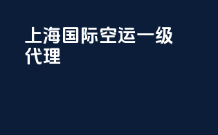 上海国际空运一级代理