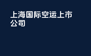 上海国际空运上市公司