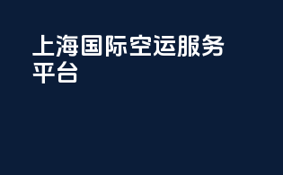 上海国际空运服务平台