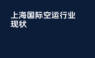 上海国际空运行业现状