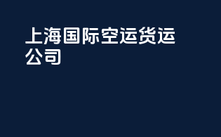 上海国际空运货运公司