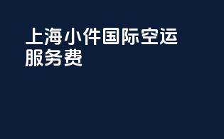 上海小件国际空运服务费