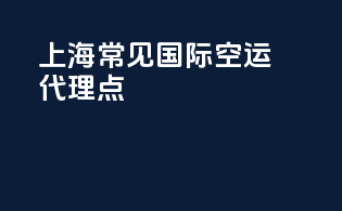 上海常见国际空运代理点