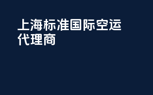 上海标准国际空运代理商