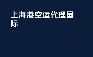 上海港空运代理国际