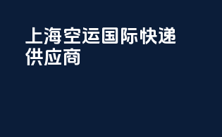 上海空运国际快递供应商