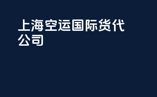 上海空运国际货代公司