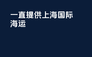 一直提供上海国际海运