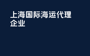 上海国际海运代理企业