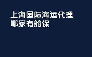 上海国际海运代理哪家有舱保