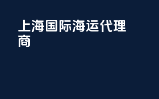 上海国际海运代理商