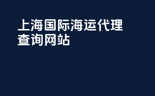 上海国际海运代理查询网站